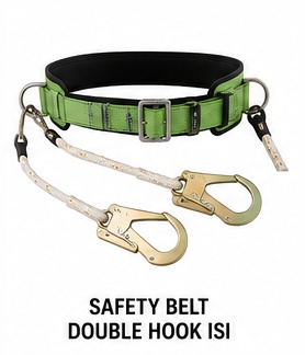 SAFETY BELT DOUBLE HOOK ISI